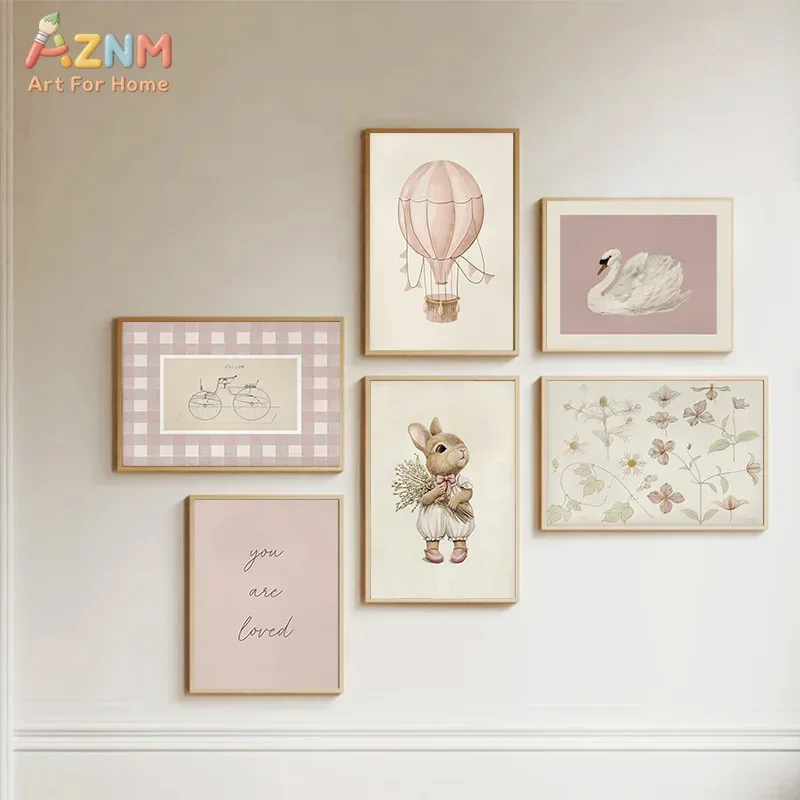 Baby Nursery Vintage Decor - لوحة فنية جدارية من AZNM بتصميم