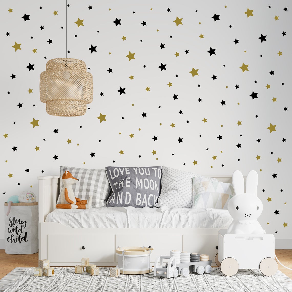 Baby Nursery Products - الكرتون 65 قطعة ستار الجدار ملصق