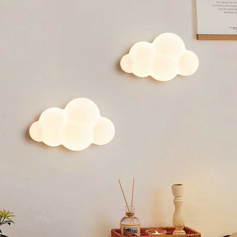 Baby Nursery Knobs - سحابة بيضاء مصابيح الحائط لغرفة الأطفال