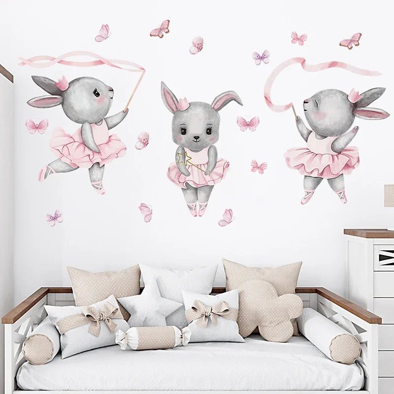 Baby Nursery Water - رسمت باليد الباليه الأرنب أرنب راقصة