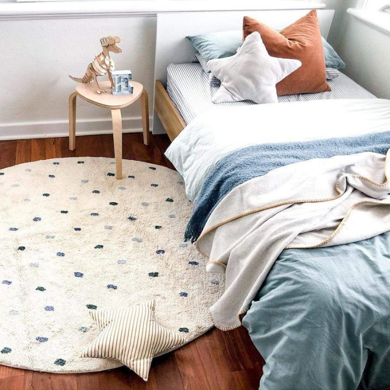 Baby Nursery Fabric - سجادة منفوش منقطة لغرفة المعيشة سجادة