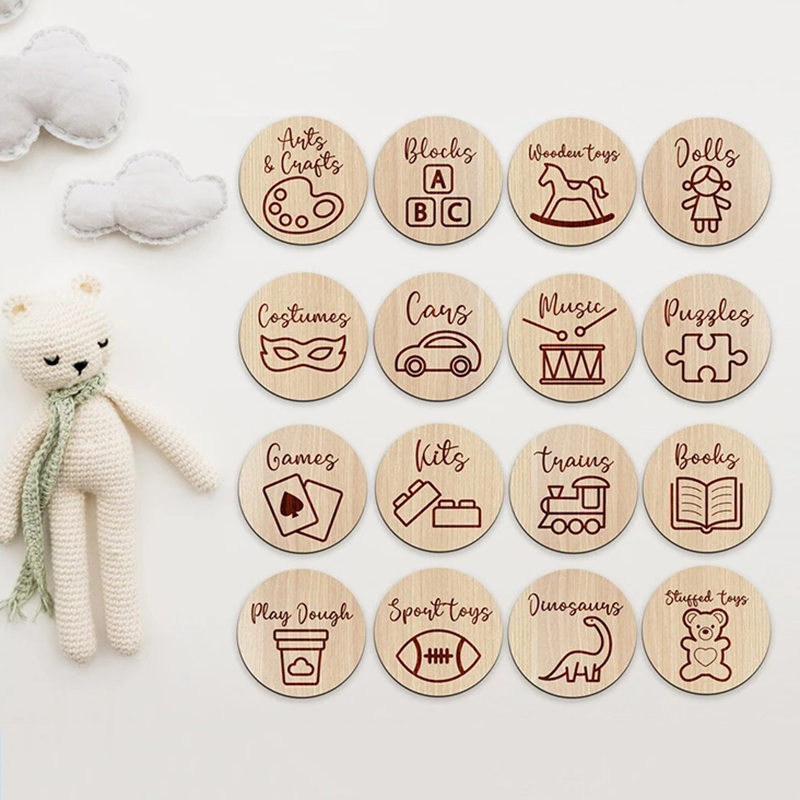 Baby Nursery Things - علامات تخزين خشبية لديكور غرفة الأطفال،