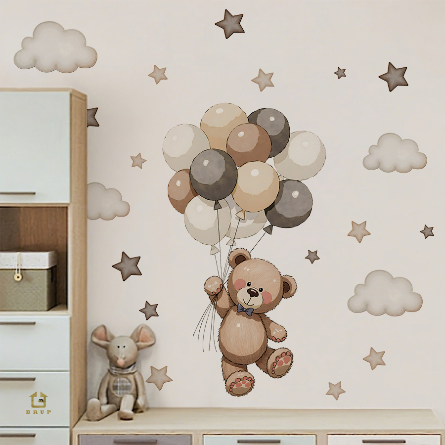 Baby Nursery Things - ملصقات حائط على شكل دمية دب