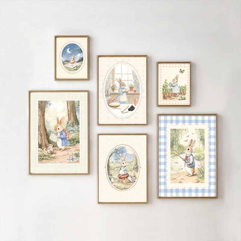 Baby Nursery Vintage Decor - لوحة فنية جدارية قماشية مزخرفة بتصميم