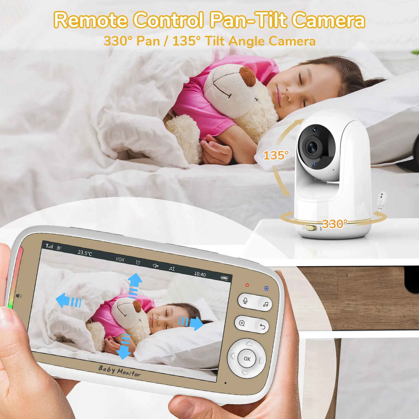 جهاز مراقبة الطفل VB803 PRO، م - مراجعة Baby Monitor Split Screen وسعره