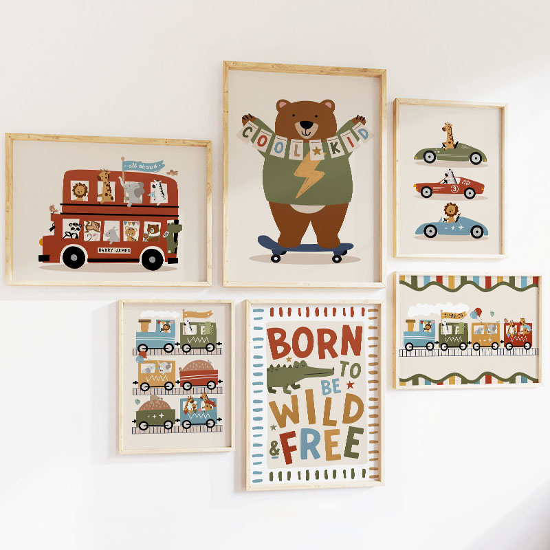 لوحات فنية جدارية كرتونية مضحك - مراجعة Baby Nursery Paintings وسعره