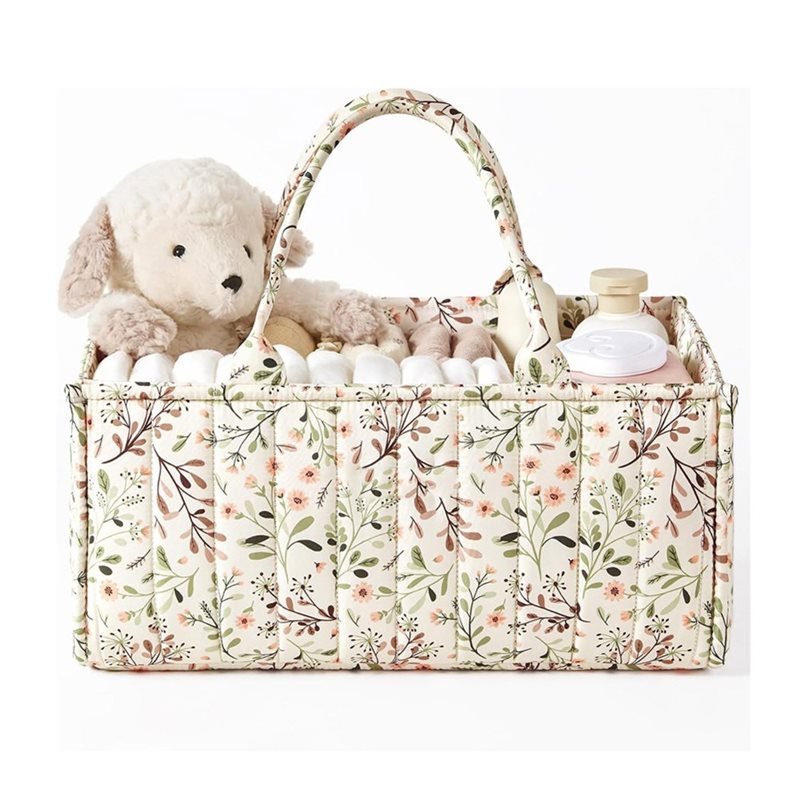 منظم حفاضات أنيق بنقشة الزهور  - مراجعة Baby Nursery Must Haves وسعره