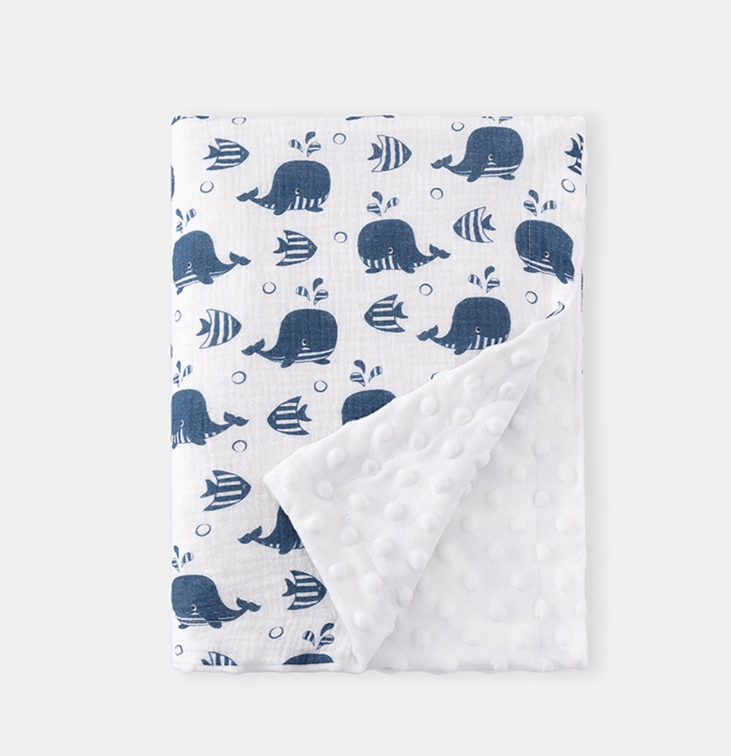 بطانية أطفال من الموسلين لحديث - مراجعة Baby Boy Nursery Quilt وسعره