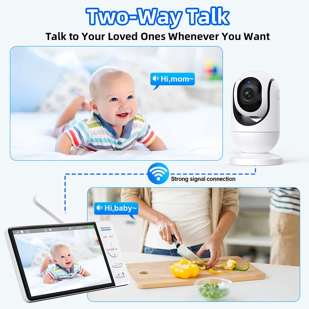 7.0 ''فيديو مراقبة الطفل 720P  - مراجعة Baby Monitor Split Screen وسعره