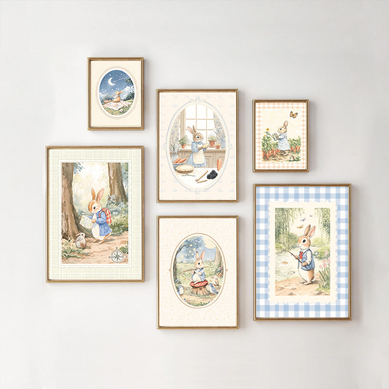 خمر بوهو الأزرق منقوشة أرنب مس - مراجعة Baby Nursery Vintage Decor وسعره