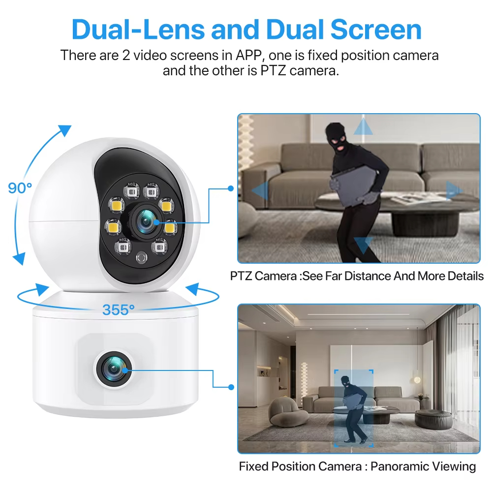 كاميرا IP واي فاي بدقة 6 ميجاب - مراجعة Baby Monitor Split Screen وسعره
