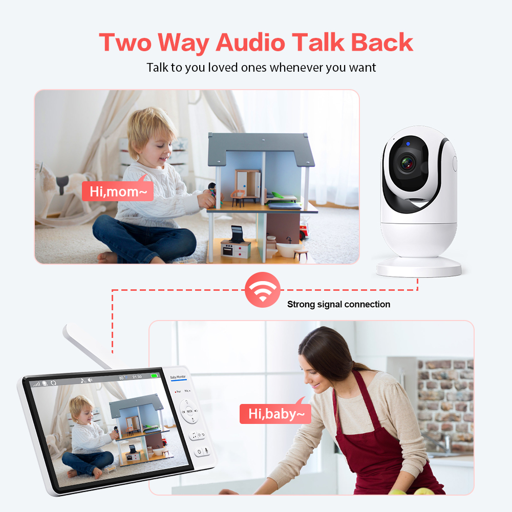فيديو مراقبة الطفل 7 ''1080P H - مراجعة Baby Monitor Split Screen وسعره