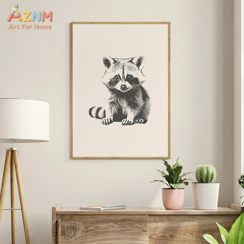 لوحة فنية قماشية بتصميم حيوانا - مراجعة Baby Nursery Vintage Decor وسعره