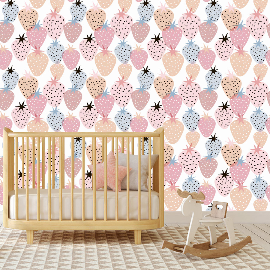 ورق جدران بنمط الفراولة اللطيف - مراجعة Baby Nursery Water وسعره