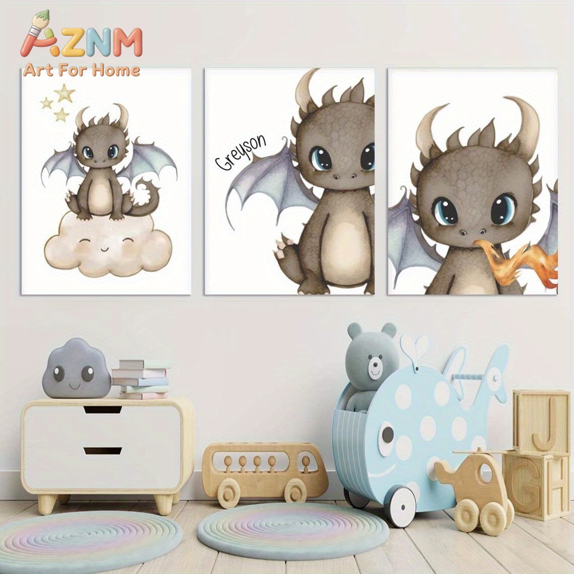 لوحة فنية جدارية قماشية من AZN - مراجعة Baby Nursery Paintings وسعره