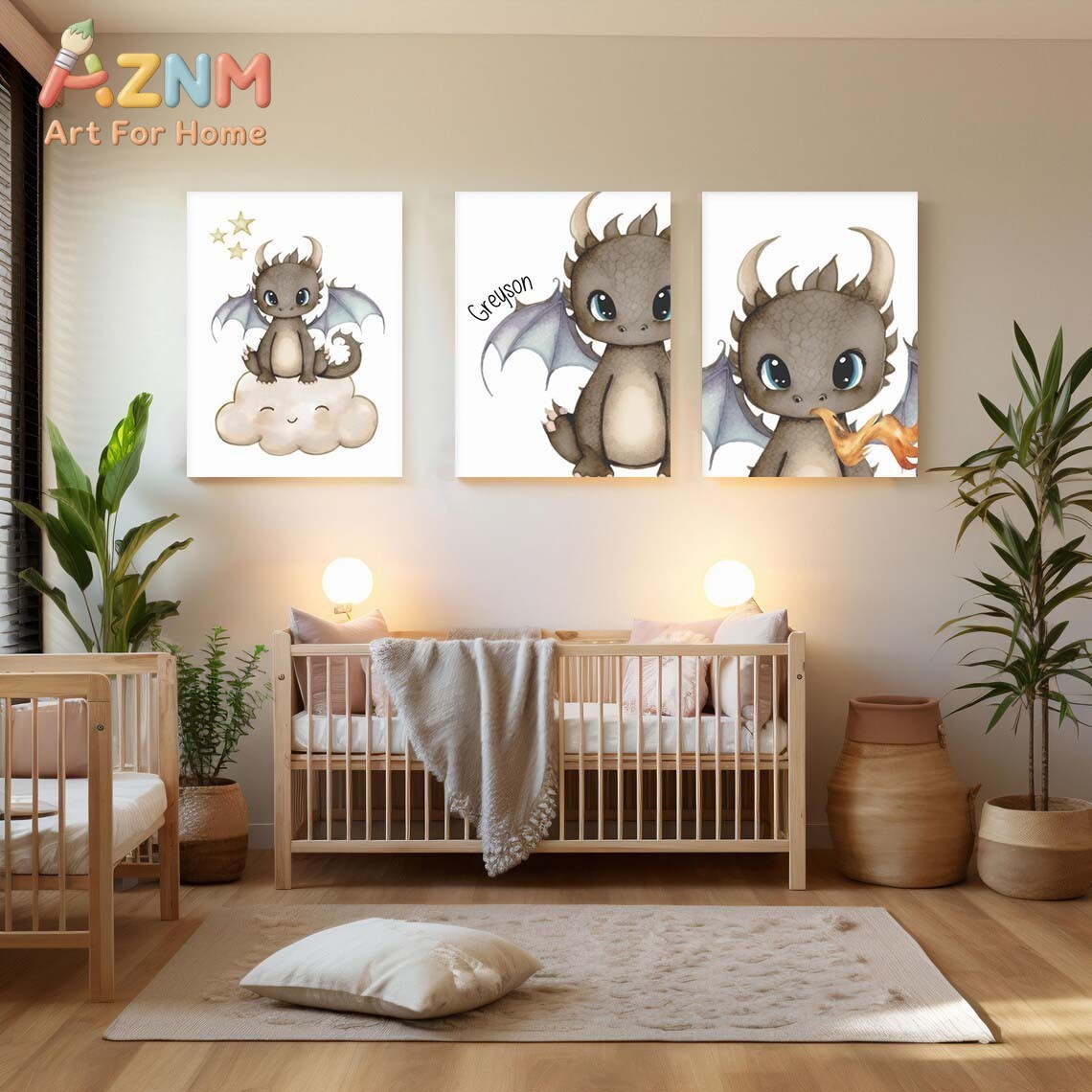 لوحة فنية جدارية قماشية من AZN - مراجعة Baby Nursery Paintings وسعره