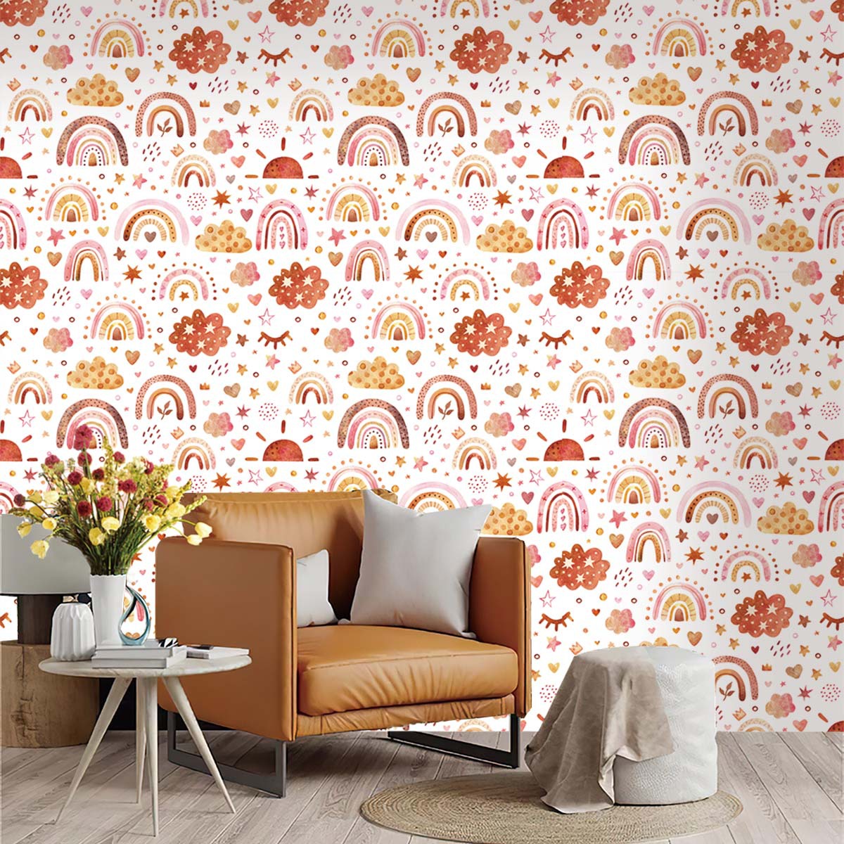 ورق جدران قوس قزح قابل للتقشير - مراجعة Baby Nursery Peel And Stick Wallpaper وسعره