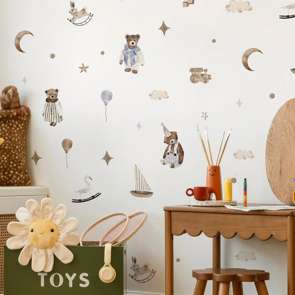 ملصقات جدارية بوهو عتيقة الطرا - مراجعة Baby Nursery Vintage Decor وسعره
