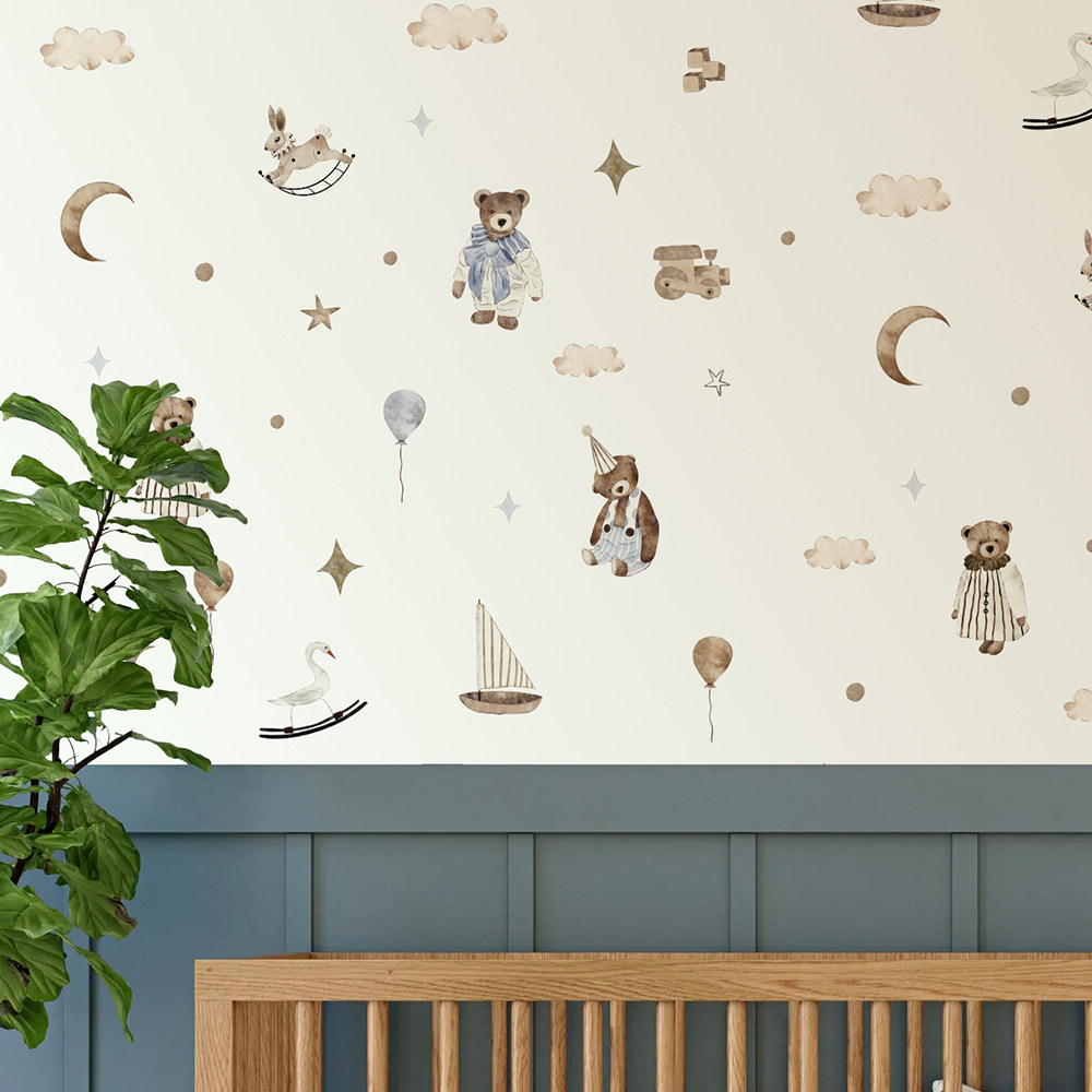 ملصقات جدارية بوهو عتيقة الطرا - مراجعة Baby Nursery Vintage Decor وسعره