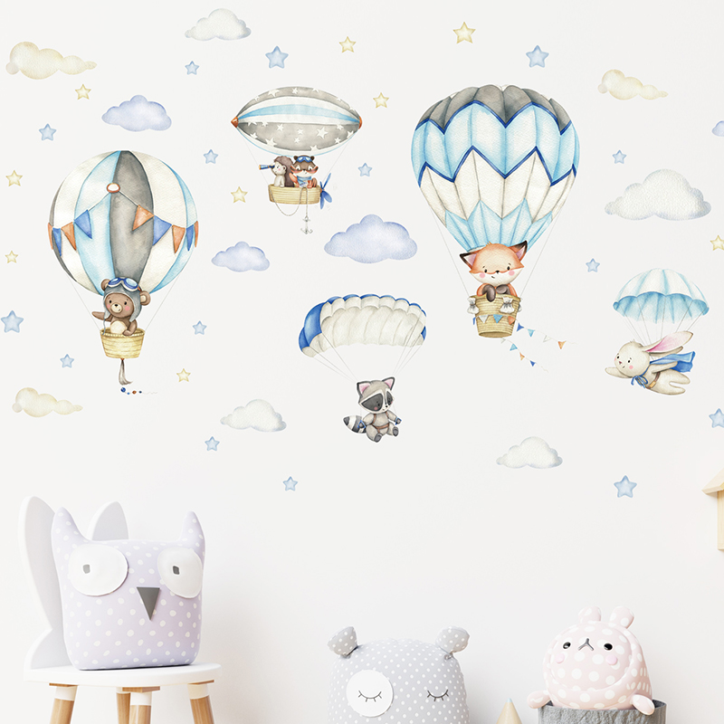 ملصقات حائط على شكل منطاد الهو - مراجعة Baby Nursery Things وسعره
