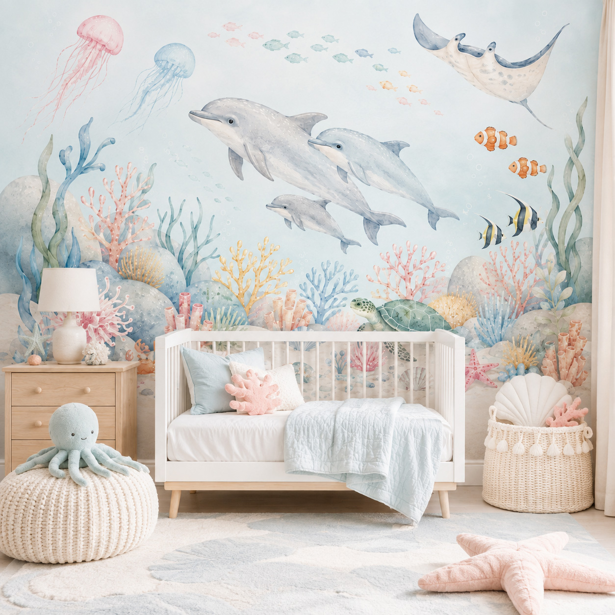 ورق جدران ذاتي اللصق بتصميم حي - مراجعة Baby Nursery Peel And Stick Wallpaper وسعره