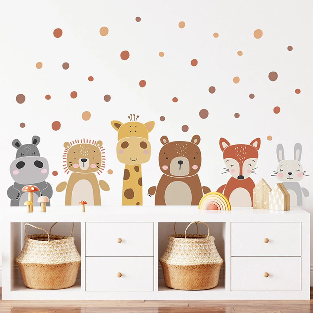 بوهو لطيف الزرافة الدب الحيوان - مراجعة Baby Nursery Peel And Stick Wallpaper وسعره