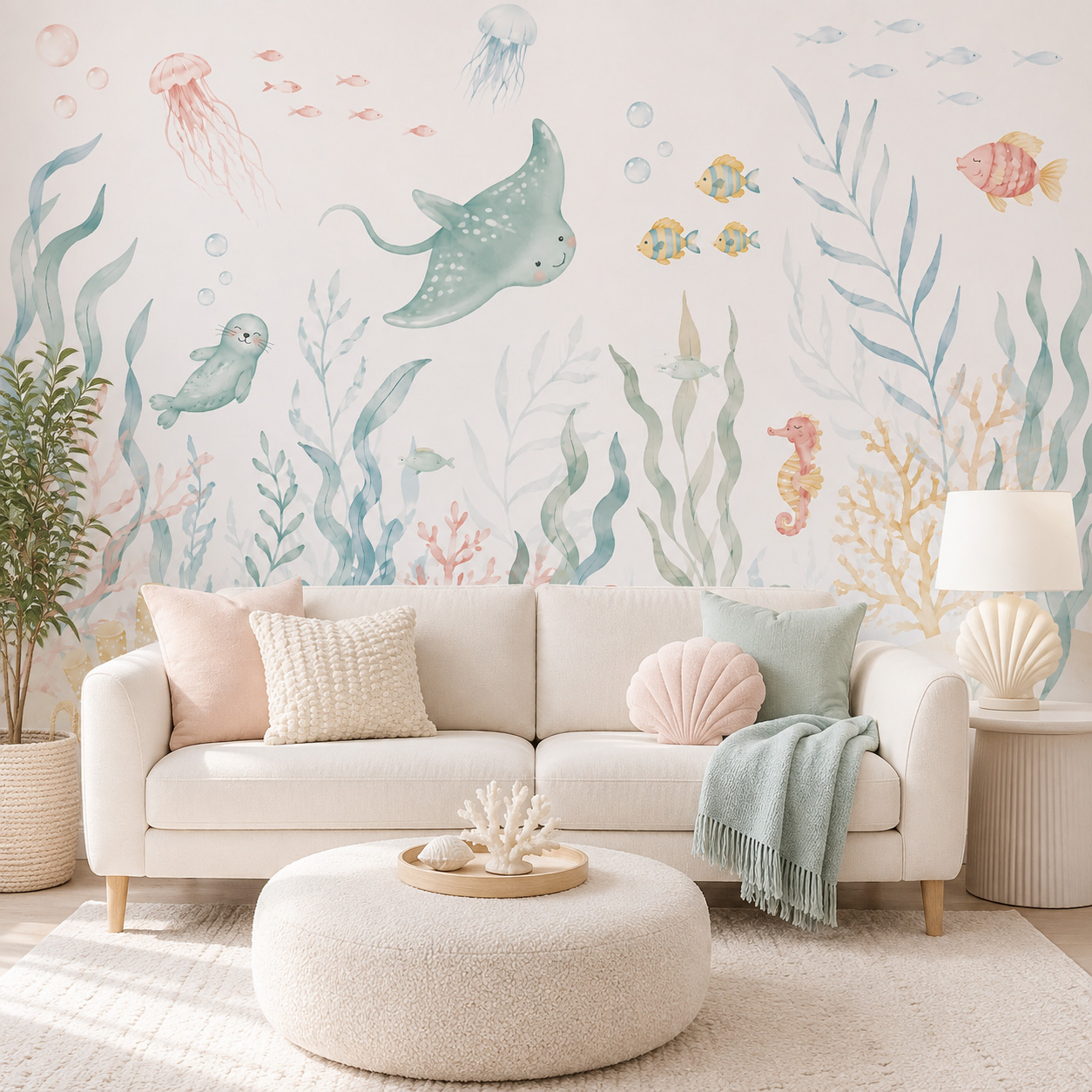 ورق جدران ذاتي اللصق بتصميم حي - مراجعة Baby Nursery Peel And Stick Wallpaper وسعره