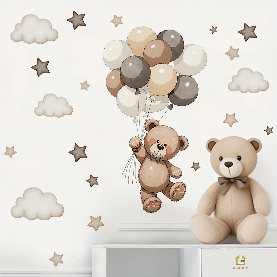 ملصقات حائط على شكل دمية دب را - مراجعة Baby Nursery Things وسعره