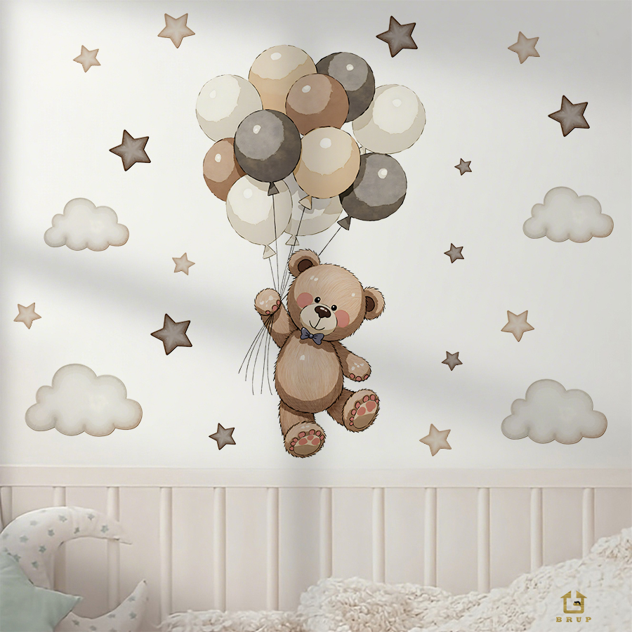ملصقات حائط على شكل دمية دب را - مراجعة Baby Nursery Things وسعره