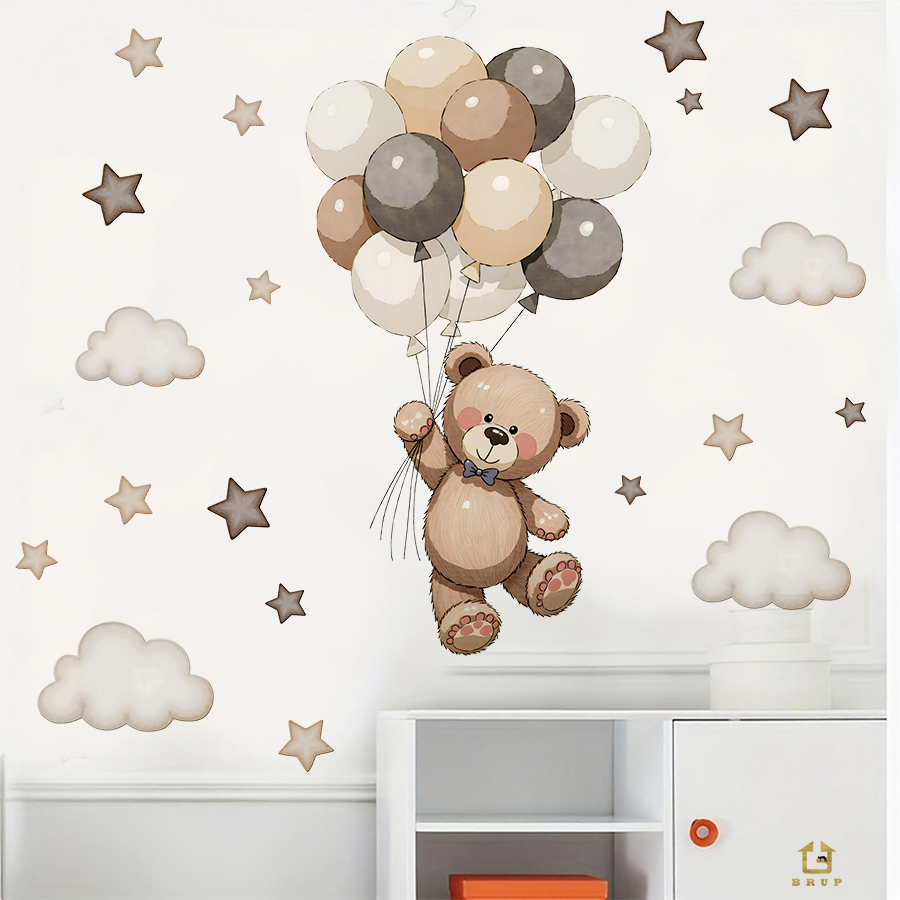 ملصقات حائط على شكل دمية دب را - مراجعة Baby Nursery Things وسعره