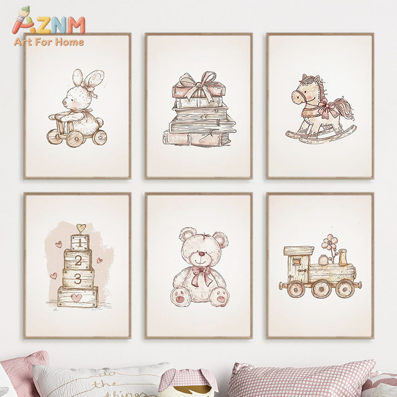 لوحة فنية قماشية عتيقة الطراز  - مراجعة Baby Nursery Vintage Decor وسعره