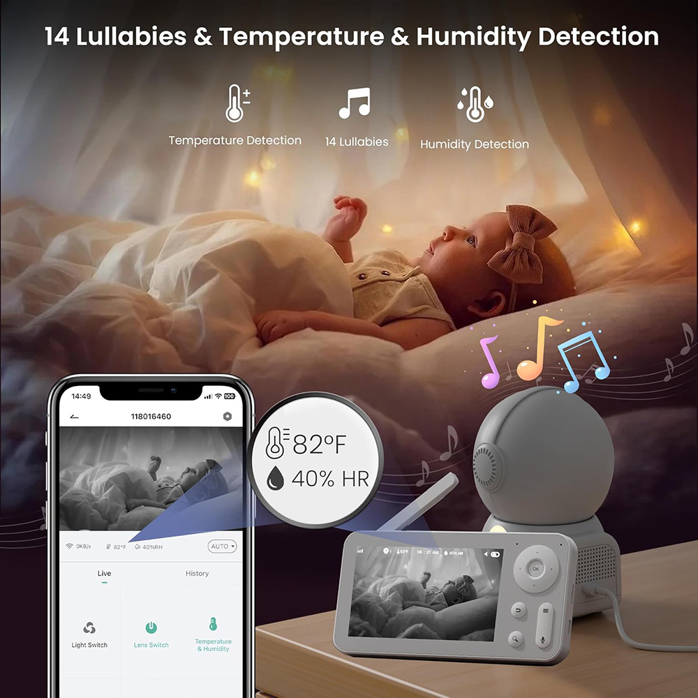 جهاز مراقبة الطفل 2K مع كاميرت - مراجعة Baby Monitor Split Screen وسعره