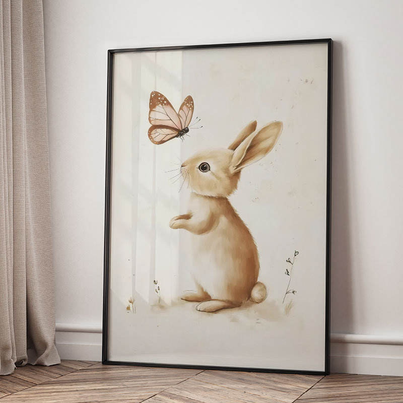 ملصقات حائط على شكل دب وأرنب و - مراجعة Baby Nursery Paintings وسعره